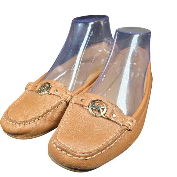 Michael Kors Tan Loafer Womens Size 7 Excellent Condition, Cushioned Insole - Picture 1 of 12